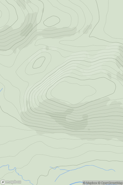 Thumbnail image for Ward Law [The River Tweed to the English Border] [NT274251] showing contour plot for surrounding peak